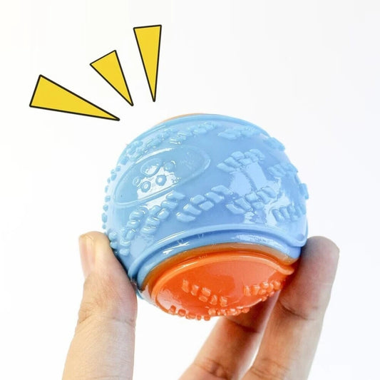 Durable Beef-Flavored Rubber Dog Toy Ball