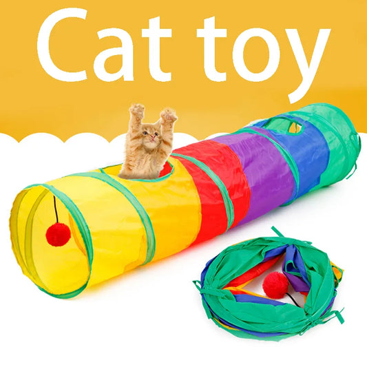 Collapsible Cat Tunnel Toy for Indoor and Outdoor Use