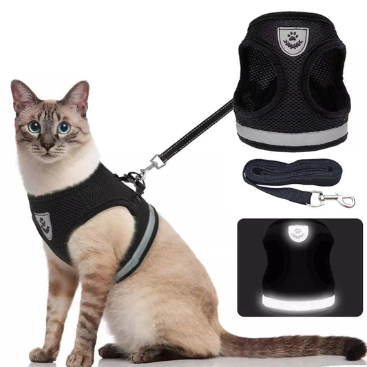 Adjustable Reflective Escape-Proof Cat Harness