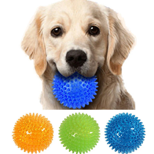 Squeaky Tooth Cleaning Ball: Pet Chewing Toy