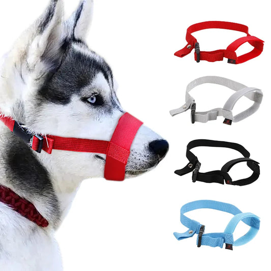 Adjustable Soft Nylon Dog Muzzle for Big Dogs