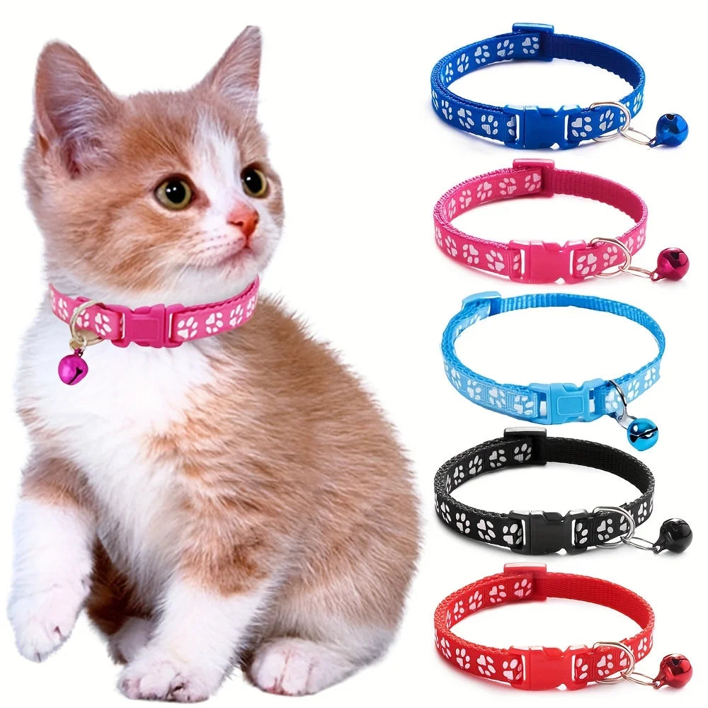 Colorful Bell Collar for Cats: Adjustable & Cute