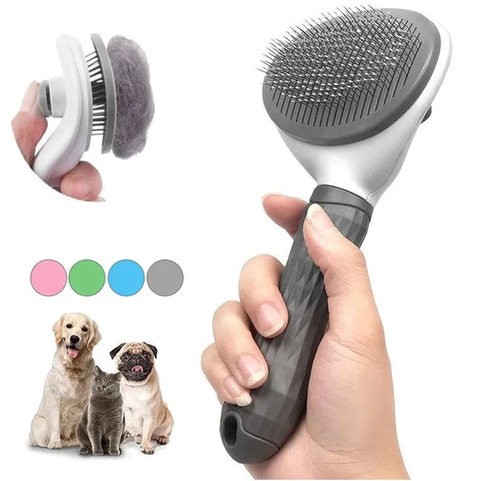 Self-Cleaning Pet Hair Remover Brush and Dematting Comb for Dogs and Cats