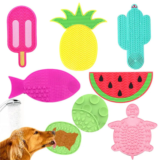 Slow Feeding Silicone Mat Bowl: For Pets < 3kg, Suction Cup Base
