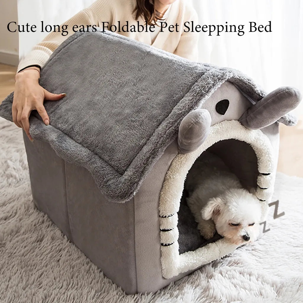 Compact Pet Bed: Washable, Great for Cats & Dogs