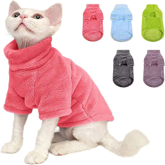 Turtleneck Cat Sweater for Winter
