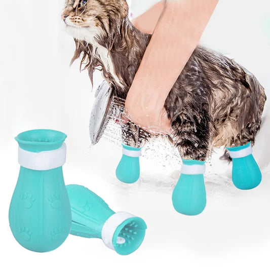 Adjustable Cat Claw Protector Bath Shoes
