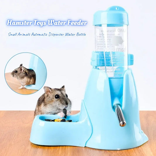Automatic Hamster Water Feeder: Dispenser with Food Container