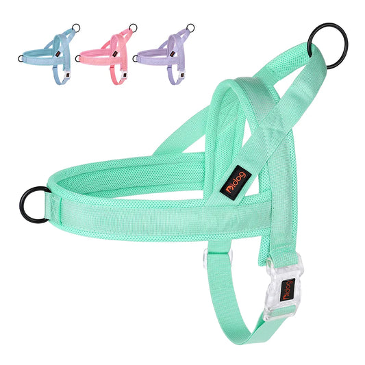 Soft Nylon Dog Harness: No Pull, Padded Vest, Adjustable