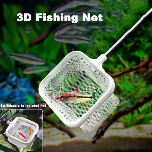 Aquarium Square Fishing Net With Suction Cup