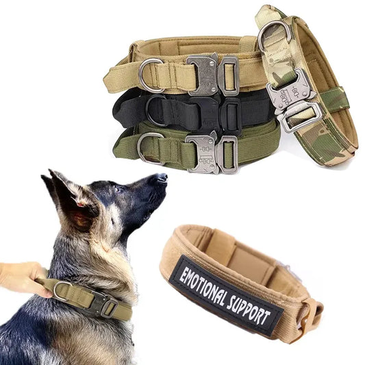 Tactical Dog Collar: Durable Nylon for Medium to Large Pets