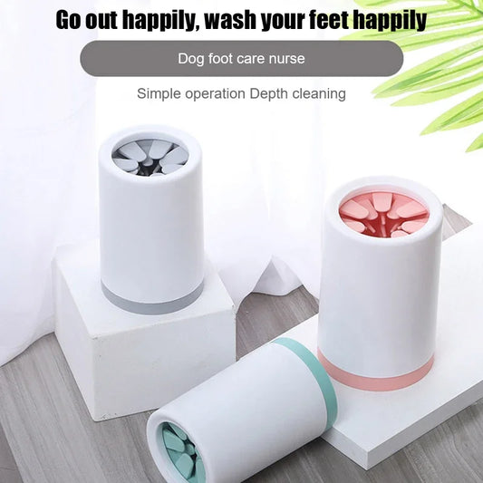 Automatic Pet Foot Washer Cup with Silicone Soft Bristles
