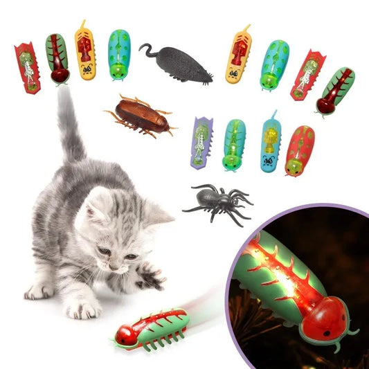 Battery Operated Mini Electric Bug Toy: Interactive Pet Toy