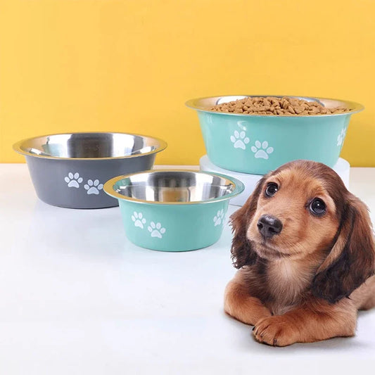 Stainless Steel Non-Slip Dog Bowls for Pets