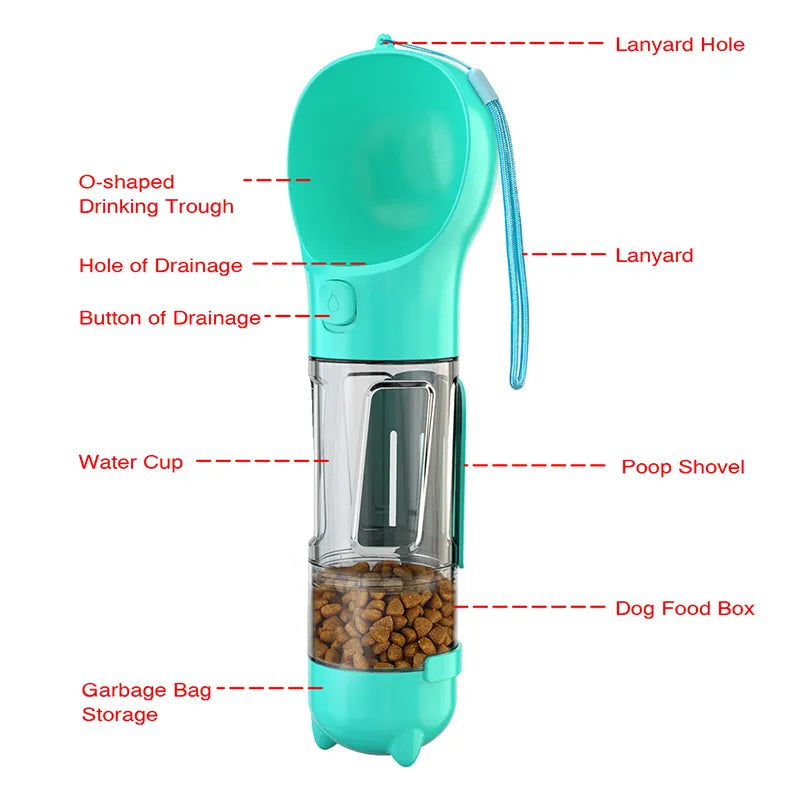 3-in-1 Portable Pet Water Bottle
