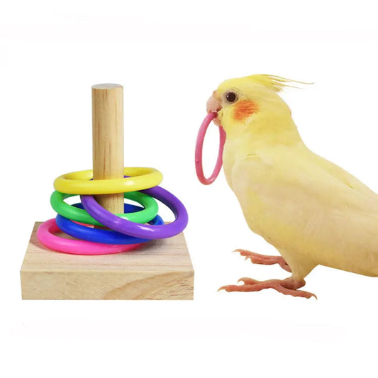 Wooden Block Puzzle Parrot Toy: Intelligence Training bird