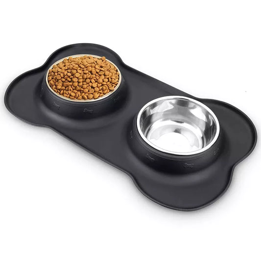 Non-Slip Stainless Steel Pet Feeding Bowls